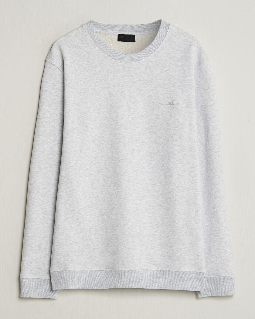 Dondup Logo Crew Neck Sweatshirt Light Grey Melange – Grijs