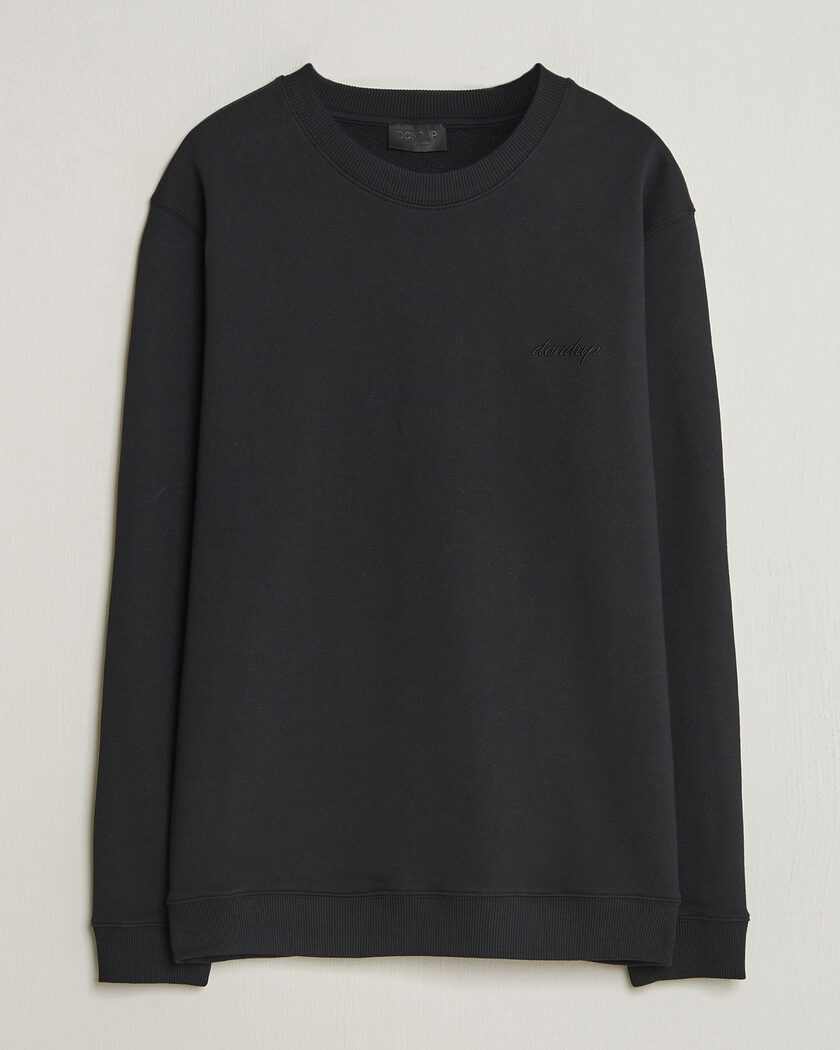 Dondup Logo Crew Neck Sweatshirt Black – Zwart