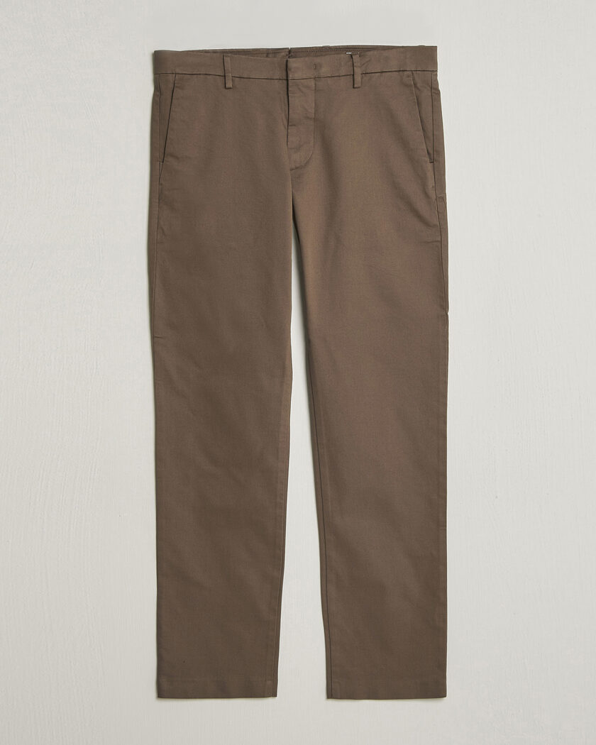 NN07 Theo Regular Fit Stretch Chinos Mable Husk – Groen
