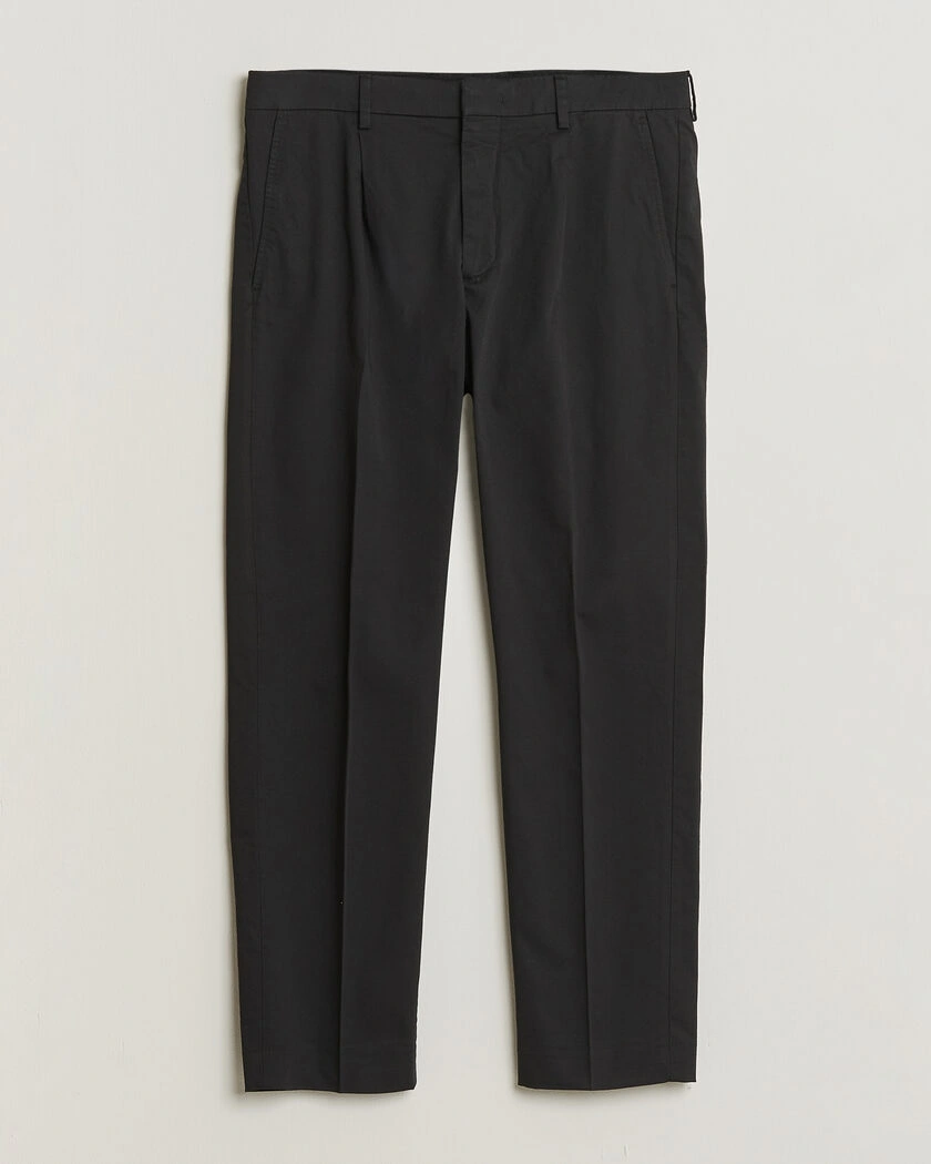  NN07 Bill Pleated Trousers Black – Zwart