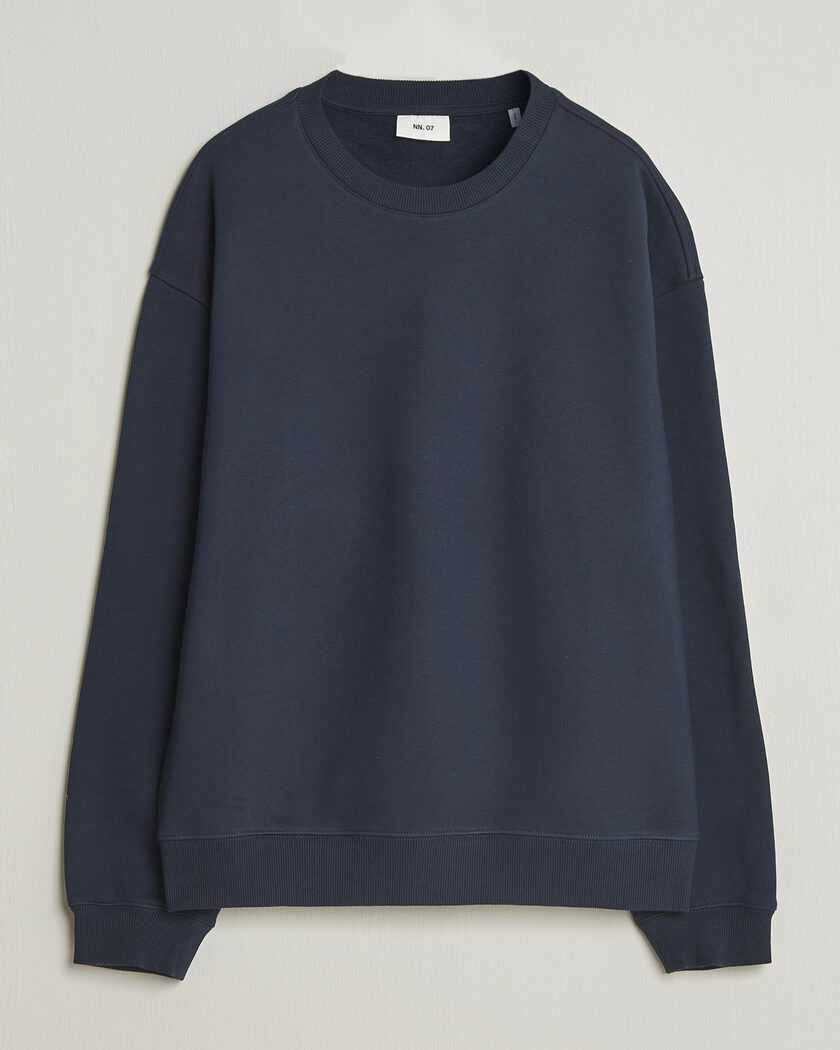 NN07 David Crew Neck Sweatshirt Navy Blue – Blauw