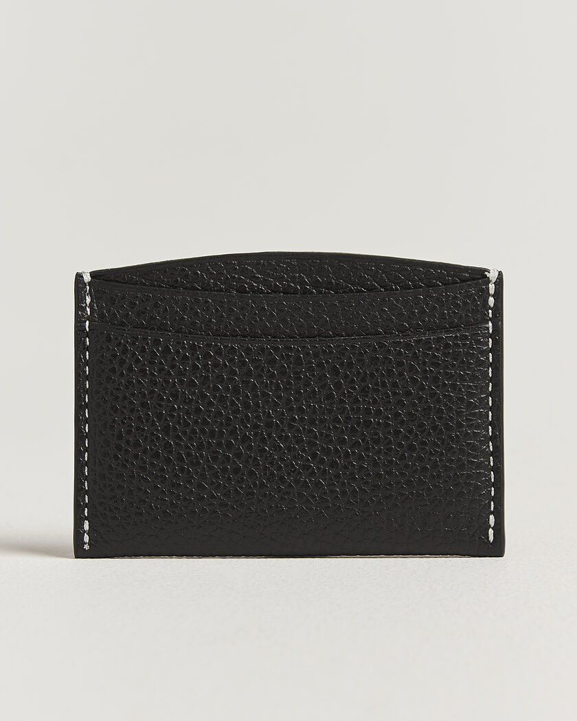 NN07 Grained Leather Card Holder Black – Zwart