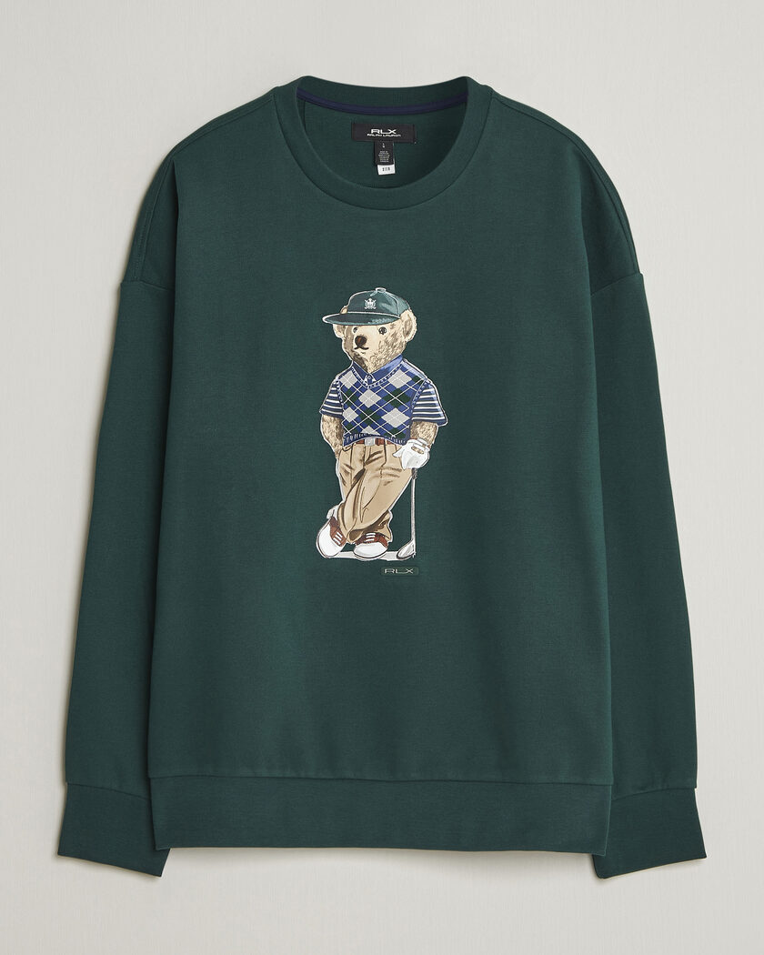 RLX Ralph Lauren Loopback Terry Bear Sweatshirt Moss Agate – Groen