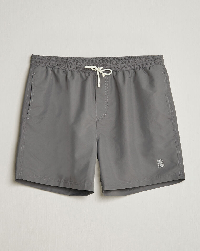 Brunello Cucinelli Nylon Swim Trunks Grey – Grijs
