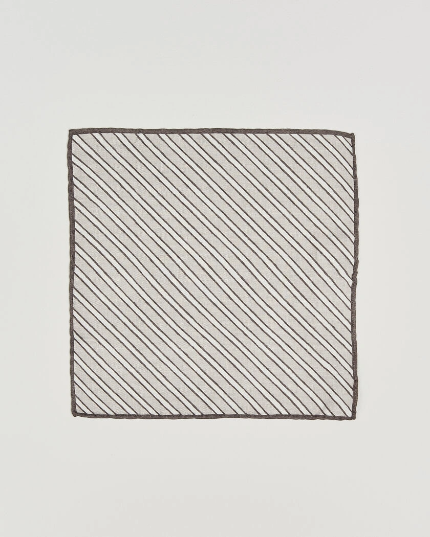 Brunello Cucinelli Striped Pocket Square Brown – Bruin