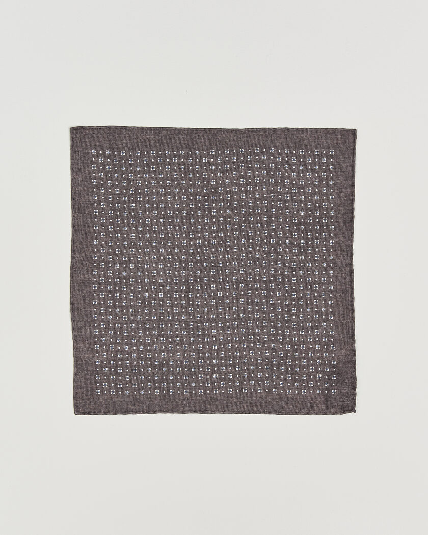 Brunello Cucinelli Printed Silk Pocket Square Brown – Bruin