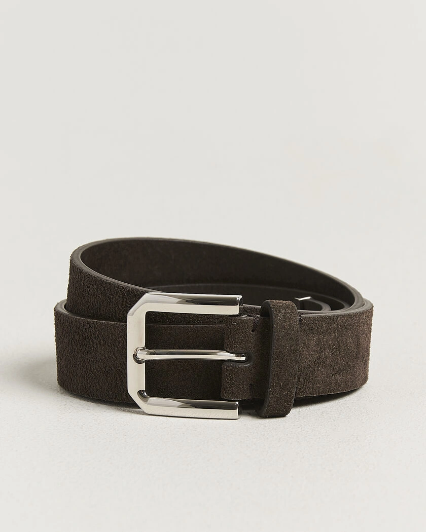 Brunello Cucinelli Classic Belt Brown Suede – Bruin