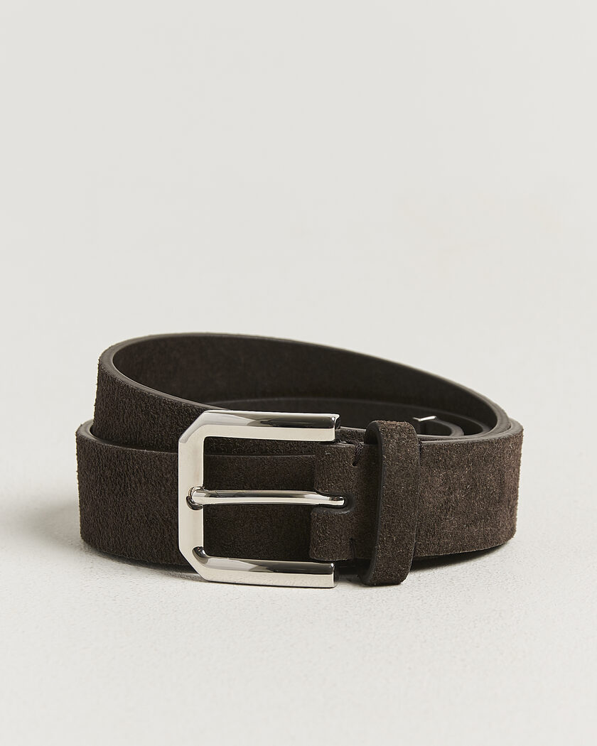 Brunello Cucinelli Classic Belt Brown Suede – Bruin