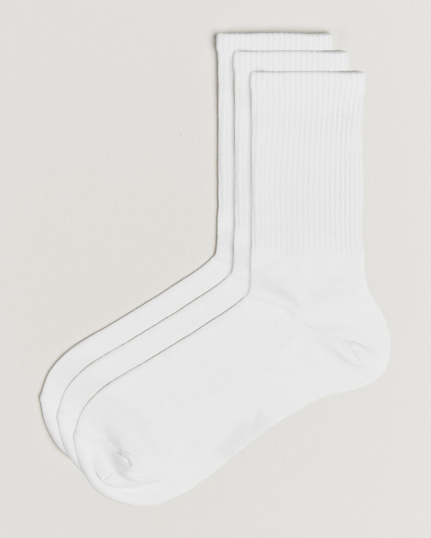 Bread & Boxers 3-Pack Sport Sock White – Wit