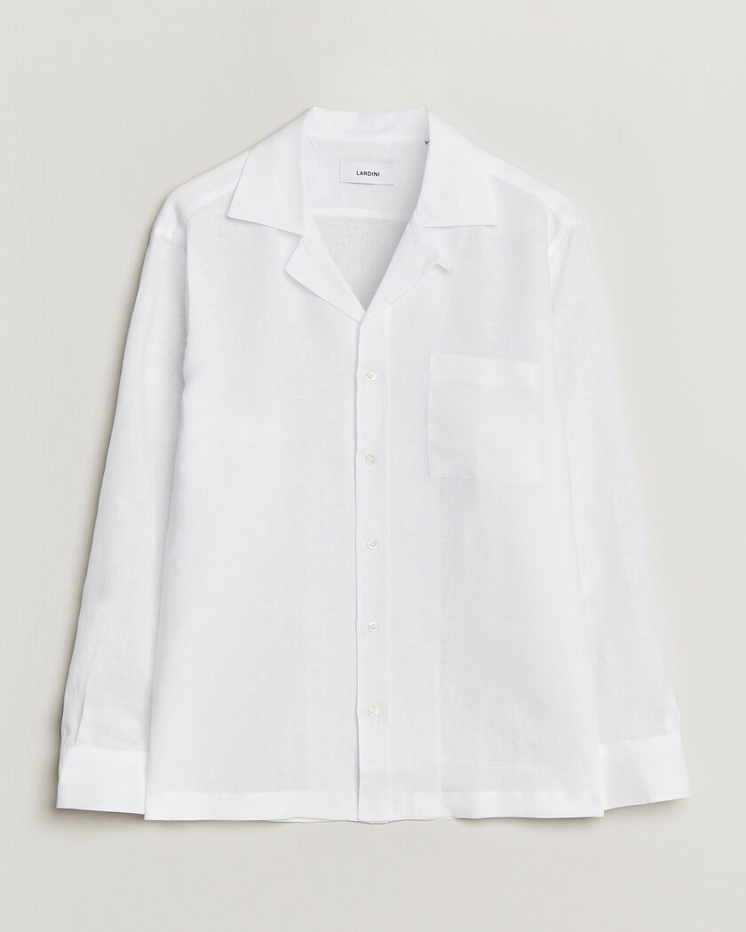 Lardini Paul Linen Resort Shirt White – Wit