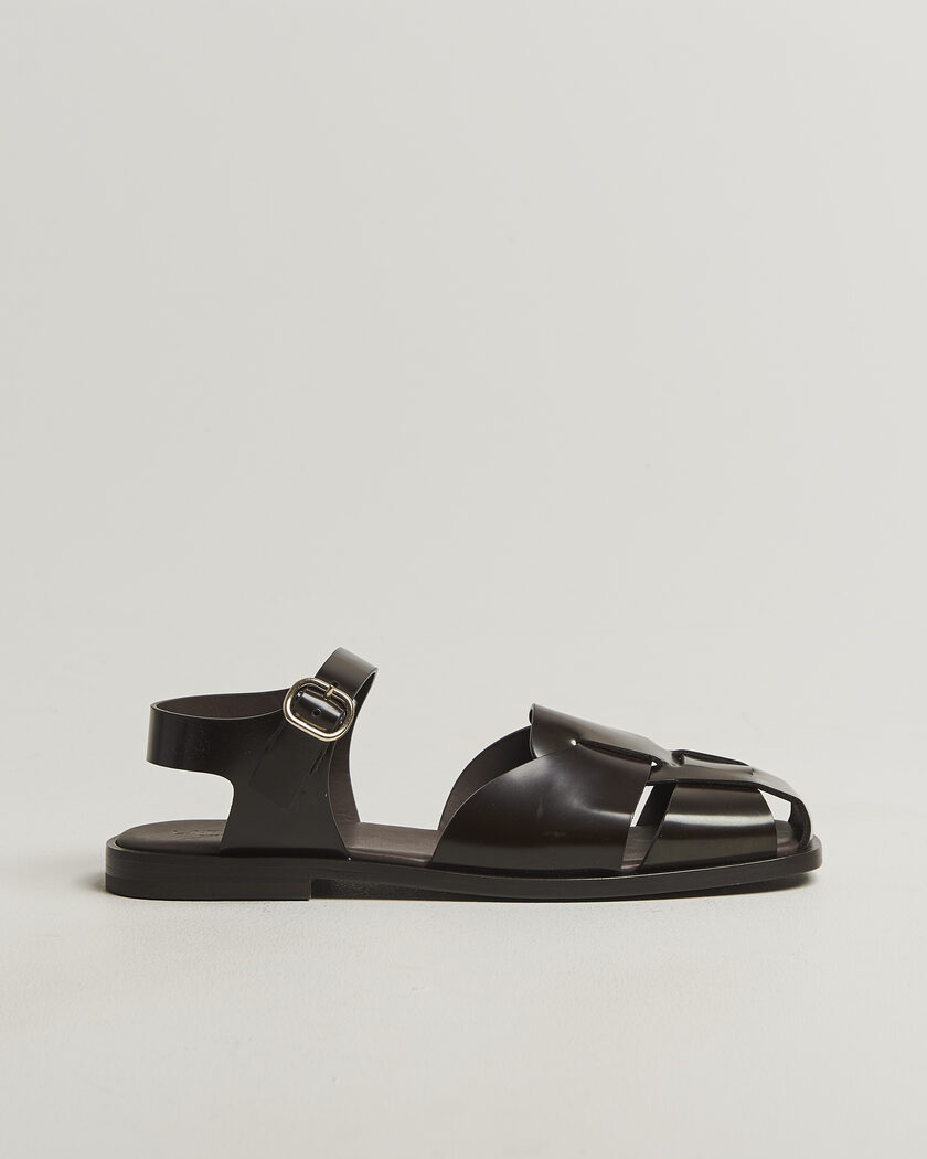 Lardini Marcel Leather Sandal Dark Brown – Bruin