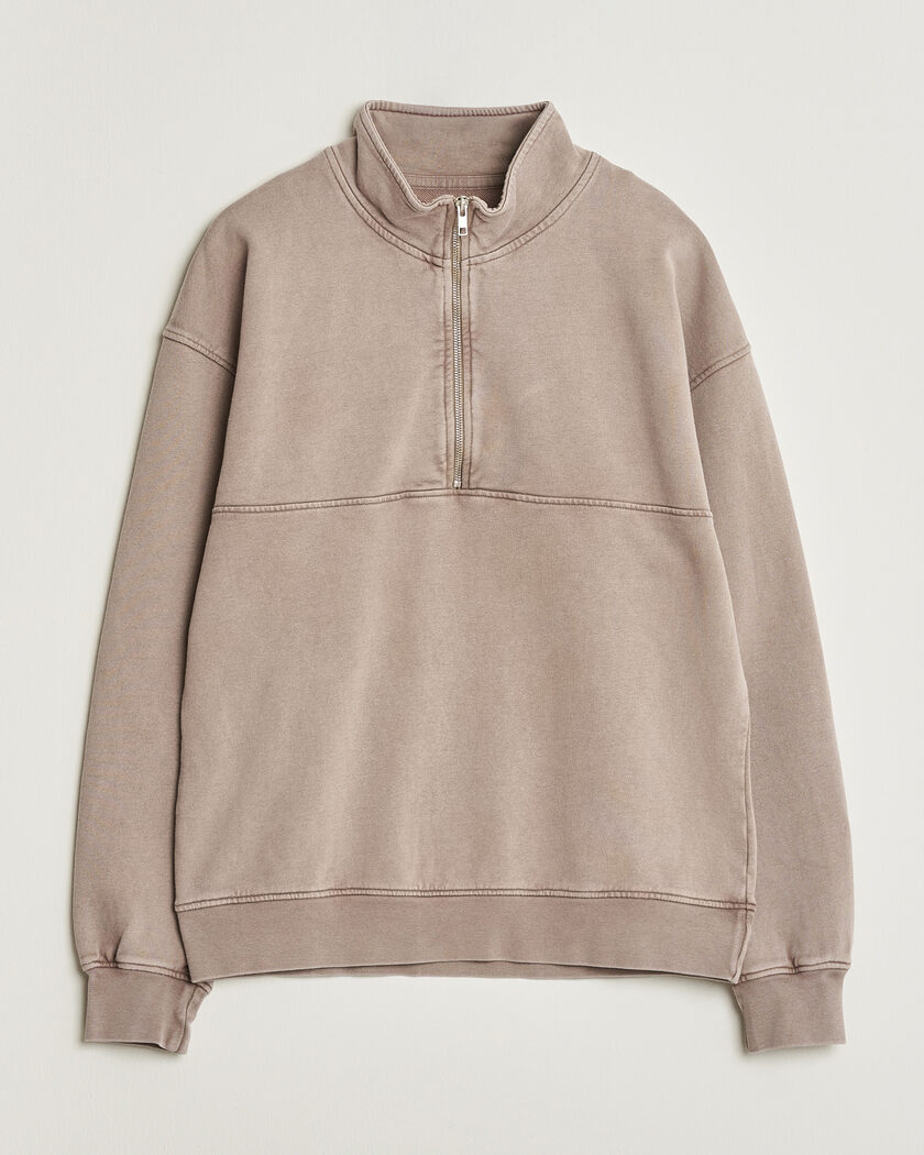 Piacenza Cashmere Cashmere Half Zip Sweater Beige | Man