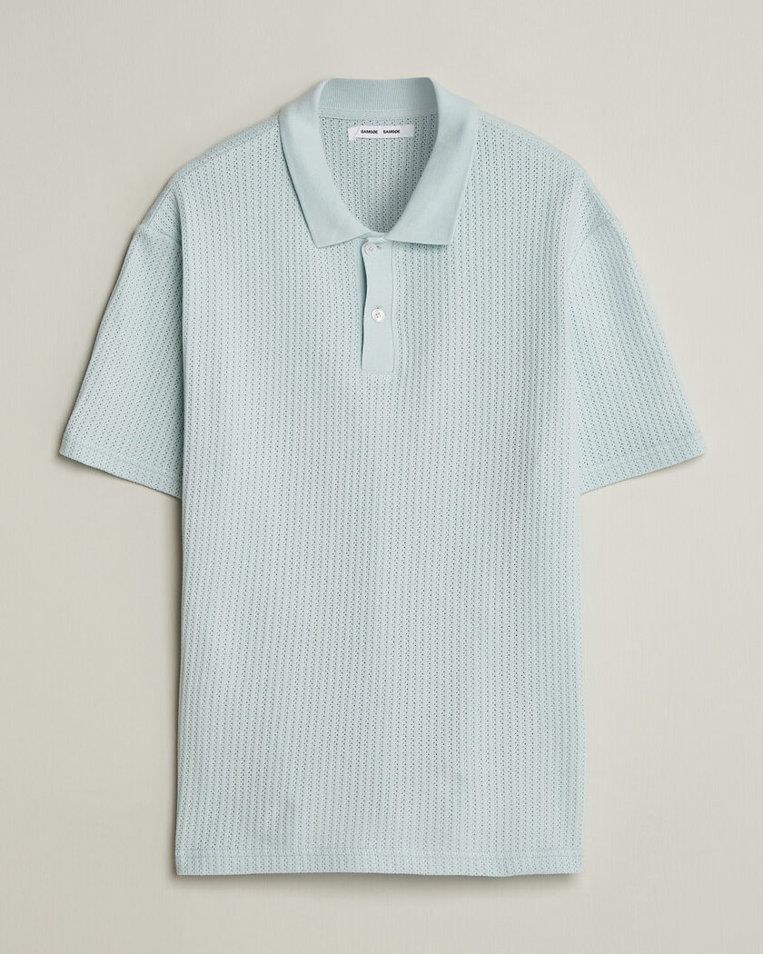 Samsøe Samsøe Jase Polo Skywriting – Blauw