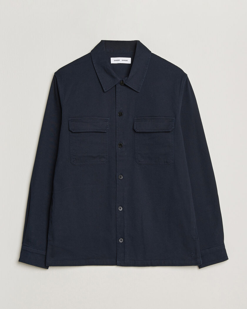 Samsøe Samsøe Taka Cotton Overshirt Salute Navy – Blauw
