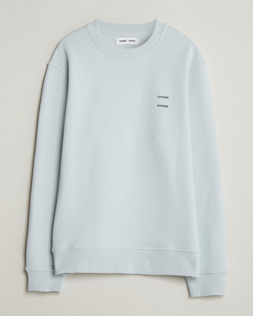 Samsøe Samsøe Joel Organic Cotton Sweatshirt Skywriting – Blauw