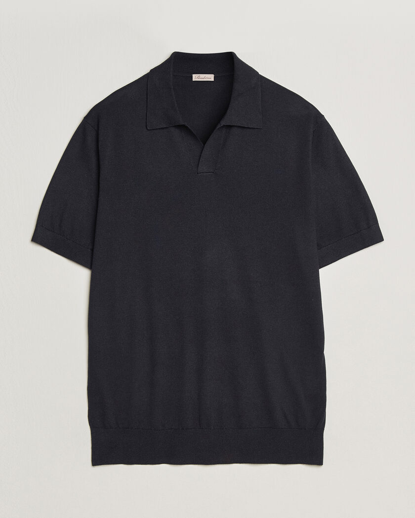 Stenströms Silk/Cashmere Polo Navy – Blauw
