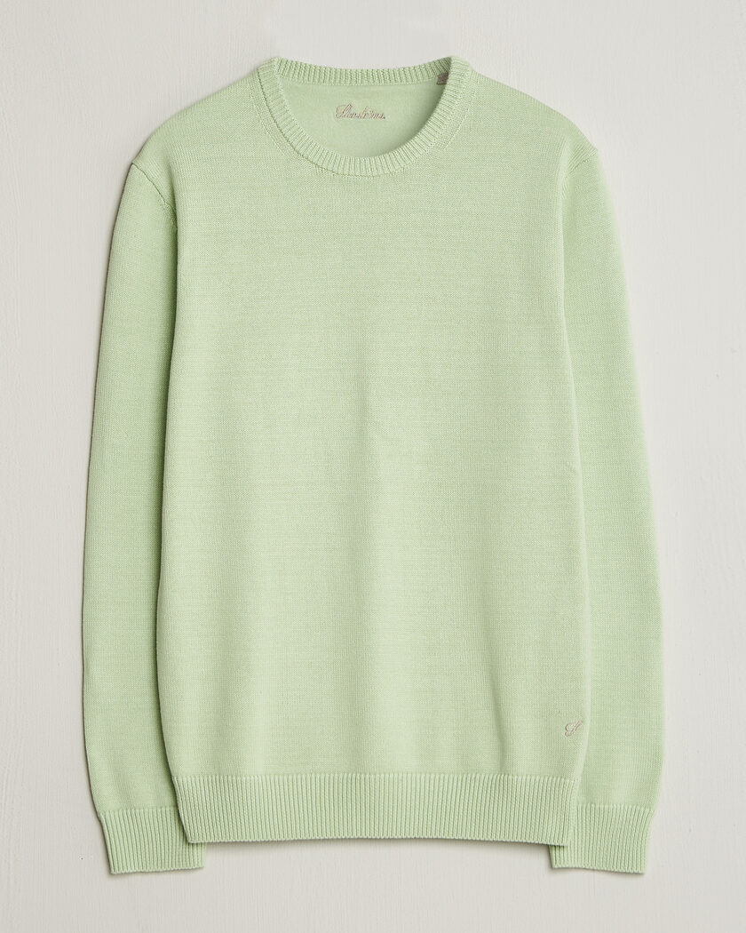 Stenströms Organic Cotton Knitted Sweater Light Green – Groen