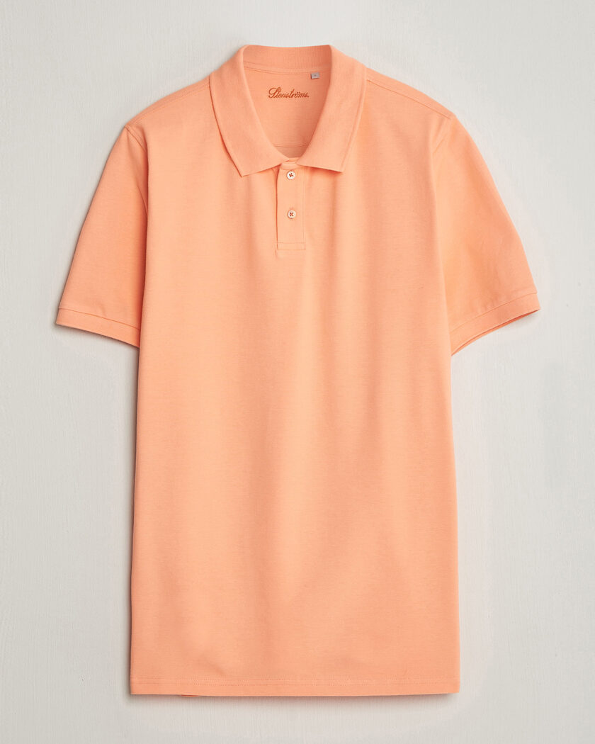 Stenströms Organic Cotton Piquet Polo Shirt Mandarin – Oranje