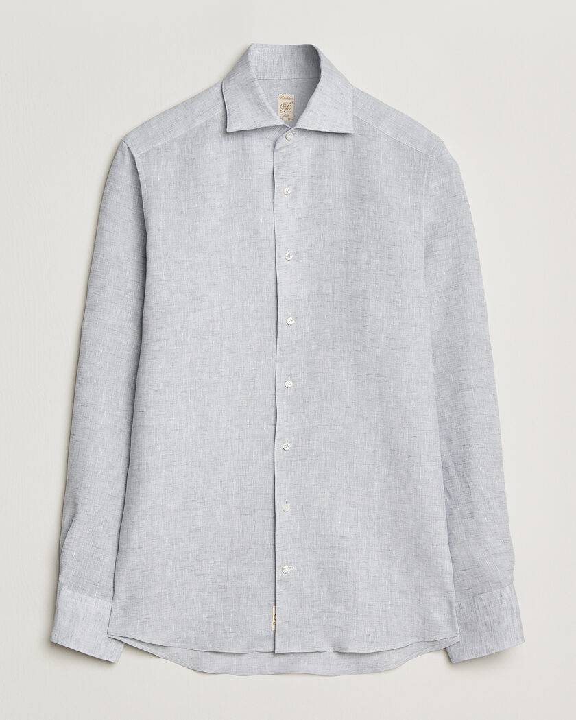 Stenströms 1899 Linen One Piece Collar Shirt Grey – Grijs