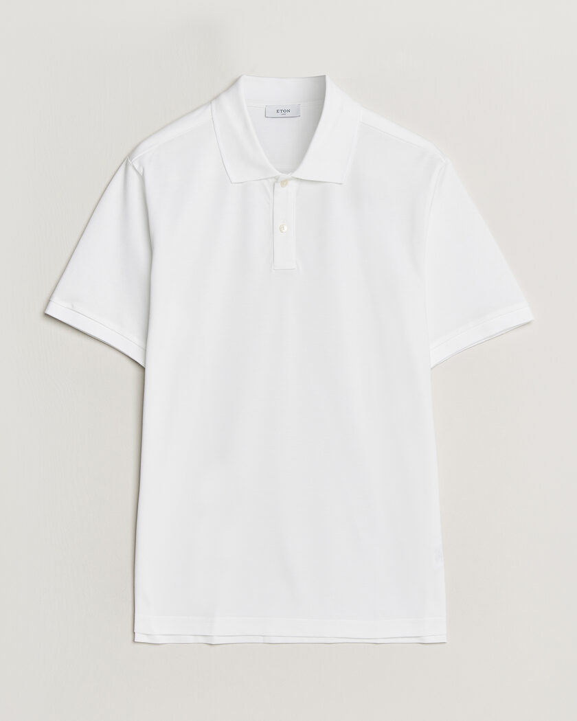 Eton Pima Pique Polo White – Wit