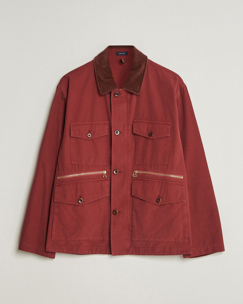 Drake's Hiking Jacket Washed Red – Rood
