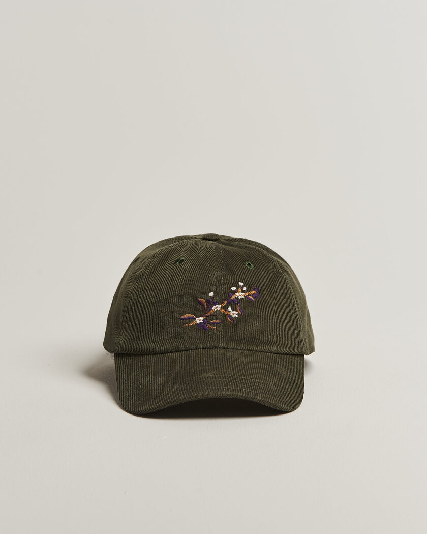 Drake's Blackthron Needlecord Baseball Cap Olive – Groen