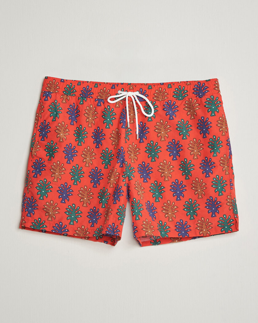 Drake's Trees Drawstring Swimshorts Tomato – Rood