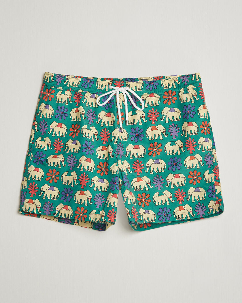 Drake's Elephants Drawstring Swimshorts Green – Groen