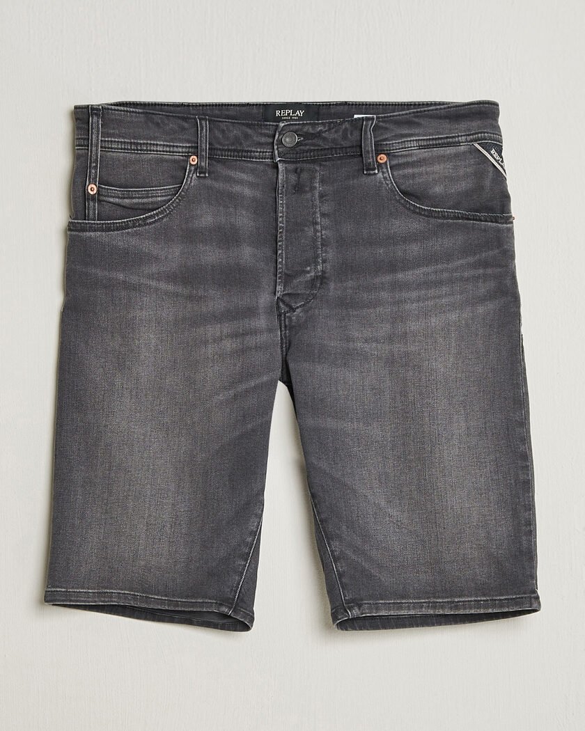 Replay RBJ981 Stretch Denim Shorts Washed Black – Zwart