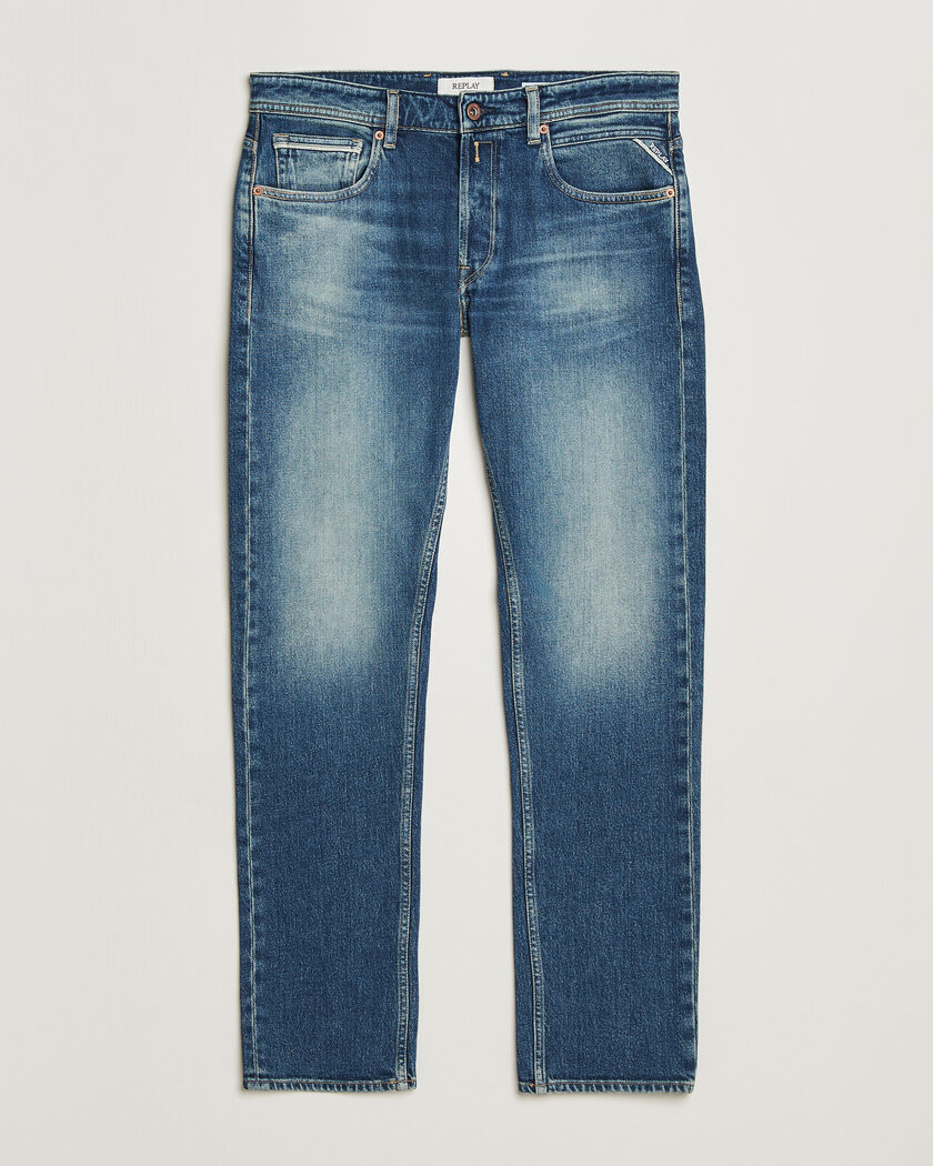 Replay Grover Heritage Original Stretch Jeans Medium Blue – Blauw