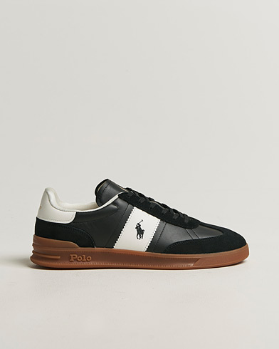 Polo Ralph Lauren Aera Leather/Suede Sneakers Black/White – Zwart