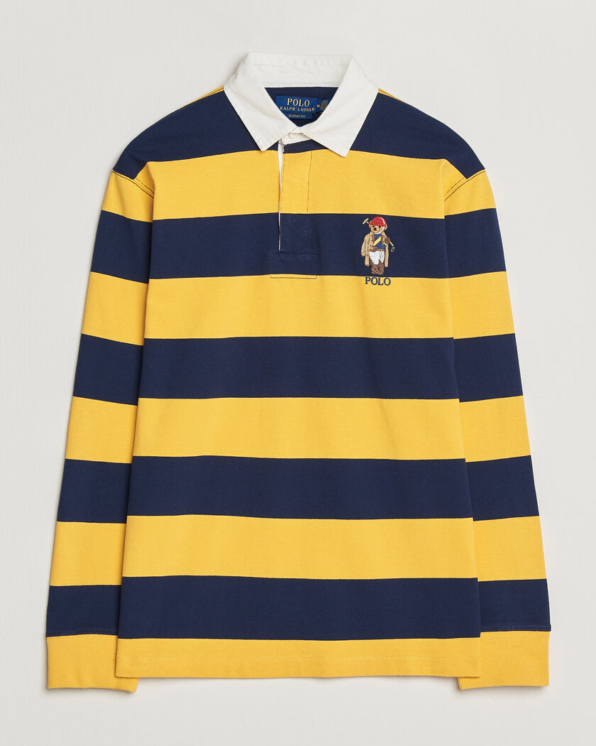 Polo Ralph Lauren Jersey Striped Rugger Newport Navy/Gold – Meerkleurig