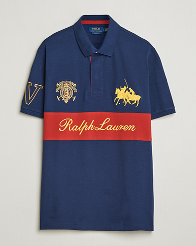 Polo Ralph Lauren Block Striped Polo Newport Navy – Blauw