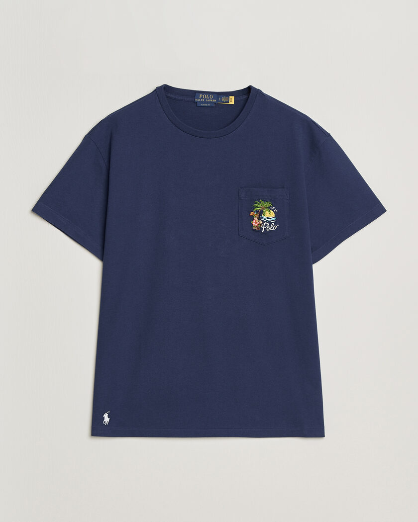 Polo Ralph Lauren Jersey Printed T-Shirt Dark Cobalt – Blauw