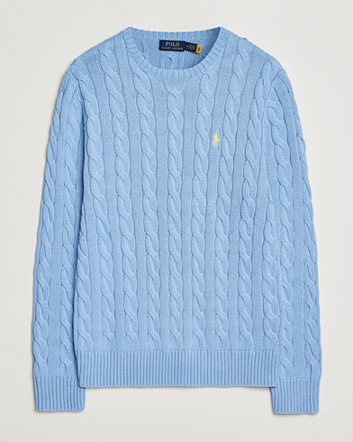 Polo Ralph Lauren Cotton Cable Pullover Austin Blue – Blauw