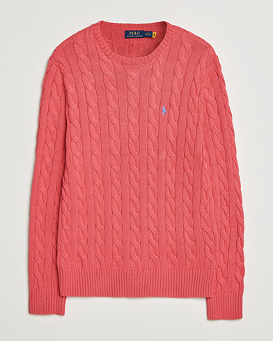 Polo Ralph Lauren Cotton Cable Pullover Pale Red – Rood