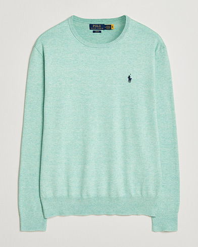 Polo Ralph Lauren Cotton Crew Neck Sweater Green Heather – Groen