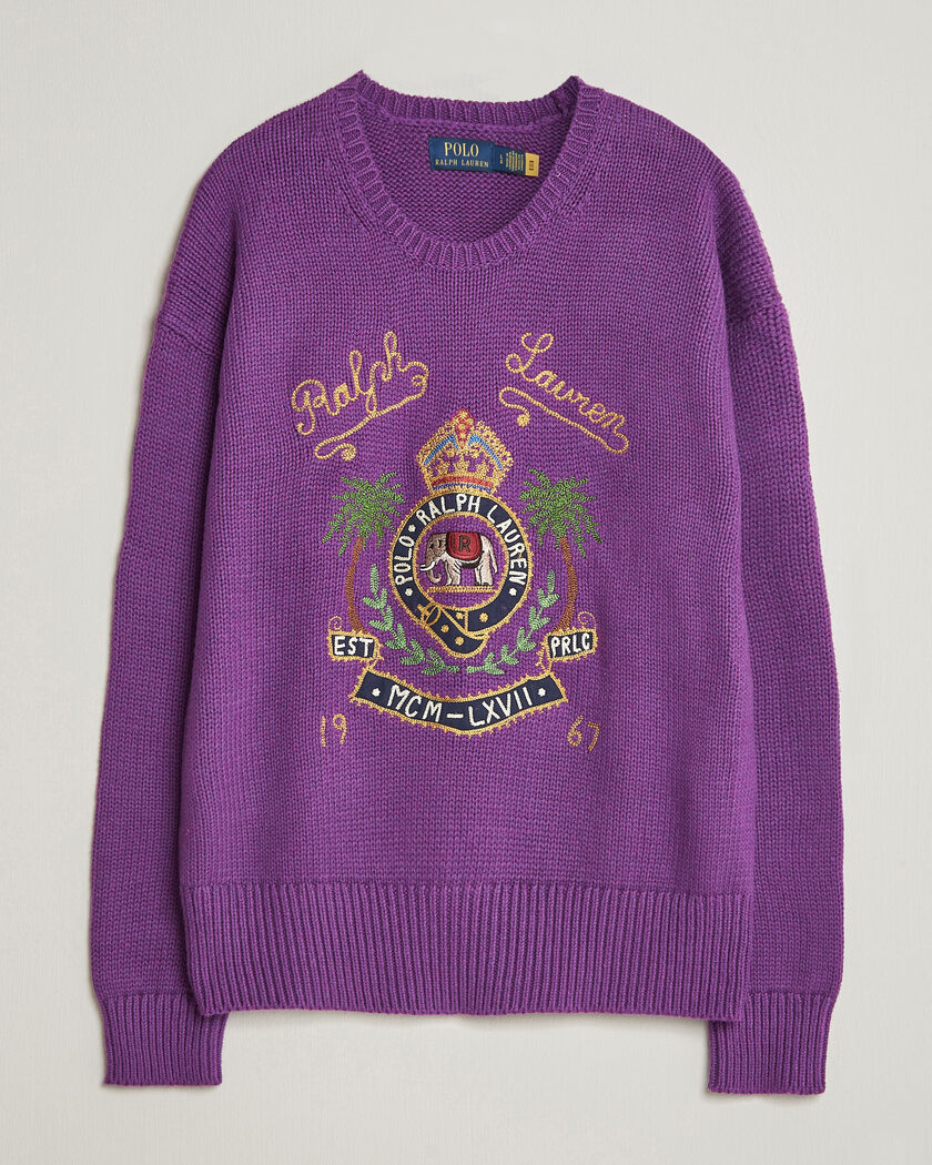 Polo Ralph Lauren Cotton Logo Sweater Purple Heahter – Paars