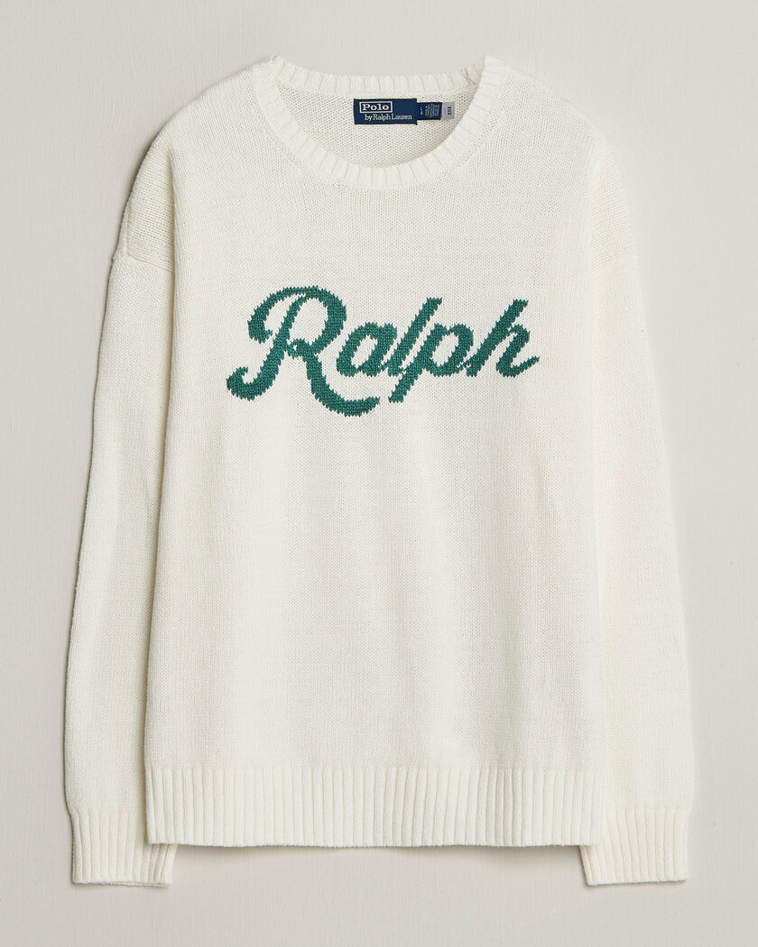 Polo Ralph Lauren Linen Blend Sweater Deckwash White – Wit