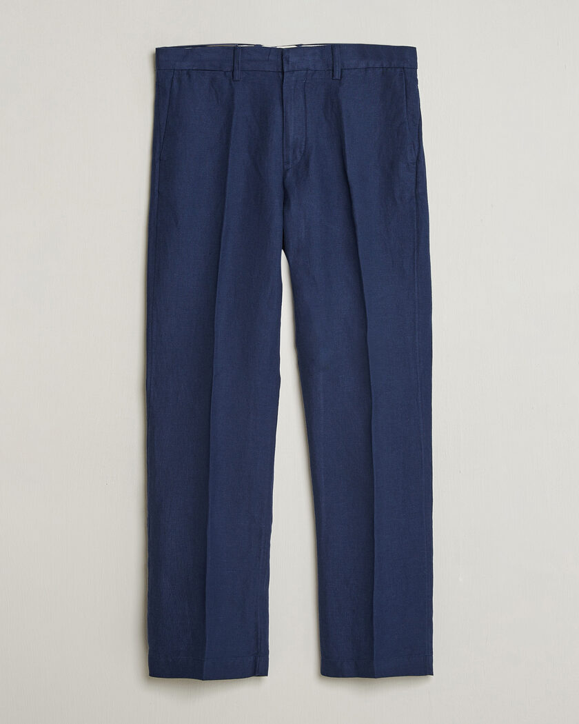 Polo Ralph Lauren Cotton Linen Pants Newport Navy – Blauw
