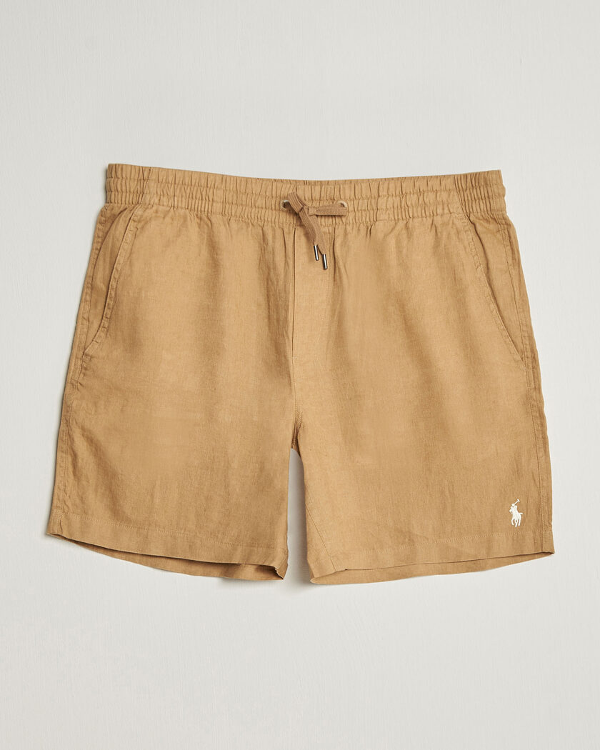 Polo Ralph Lauren Dyed Linen Shorts Cafe Tan - Maat: S - Kleur: Beige