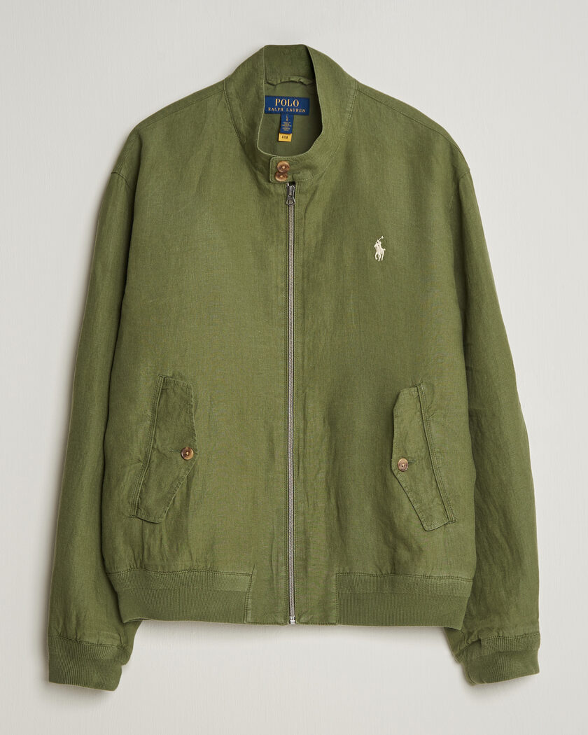 Polo Ralph Lauren Linen Herringbone Windbreaker Garden Trail – Groen