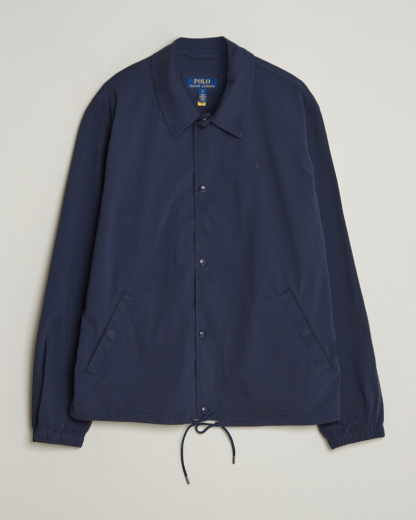 Polo Ralph Lauren Seersucker Windbreaker Jacket Newport Navy – Blauw
