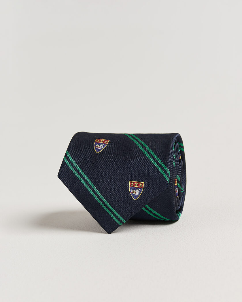 Polo Ralph Lauren Boarshead Club Tie Navy/Green – Blauw