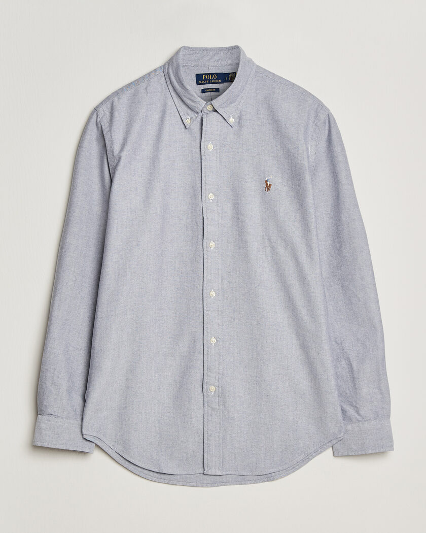 Polo Ralph Lauren Custom Fit Oxford Shirt Navy – Blauw