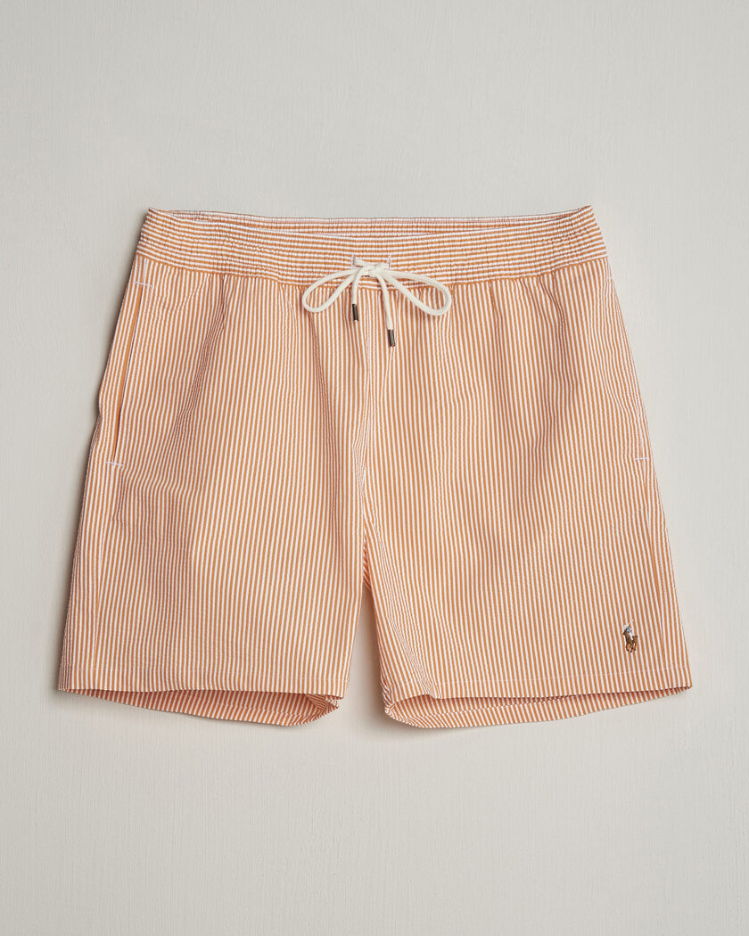 Polo Ralph Lauren Traveler Mid Trunk Seersucker Peach – Oranje
