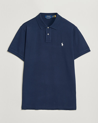 Polo Ralph Lauren Custom Slim Fit Polo Navy – Blauw