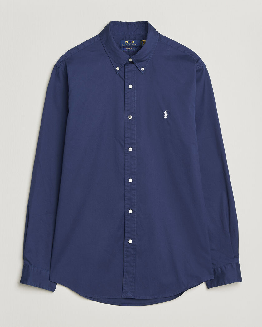 Polo Ralph Lauren Custom Fit Garment Twill Shirt Newport Navy – Blauw