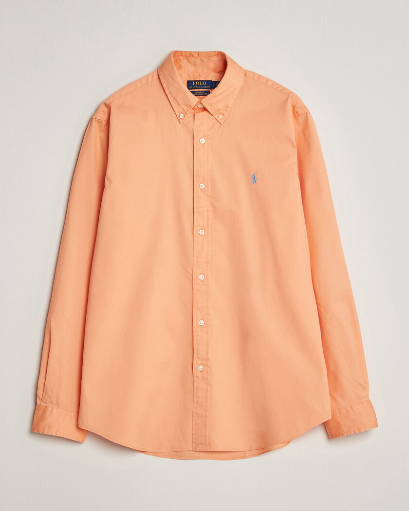 Polo Ralph Lauren Custom Fit Garment Twill Shirt Poppy – Oranje