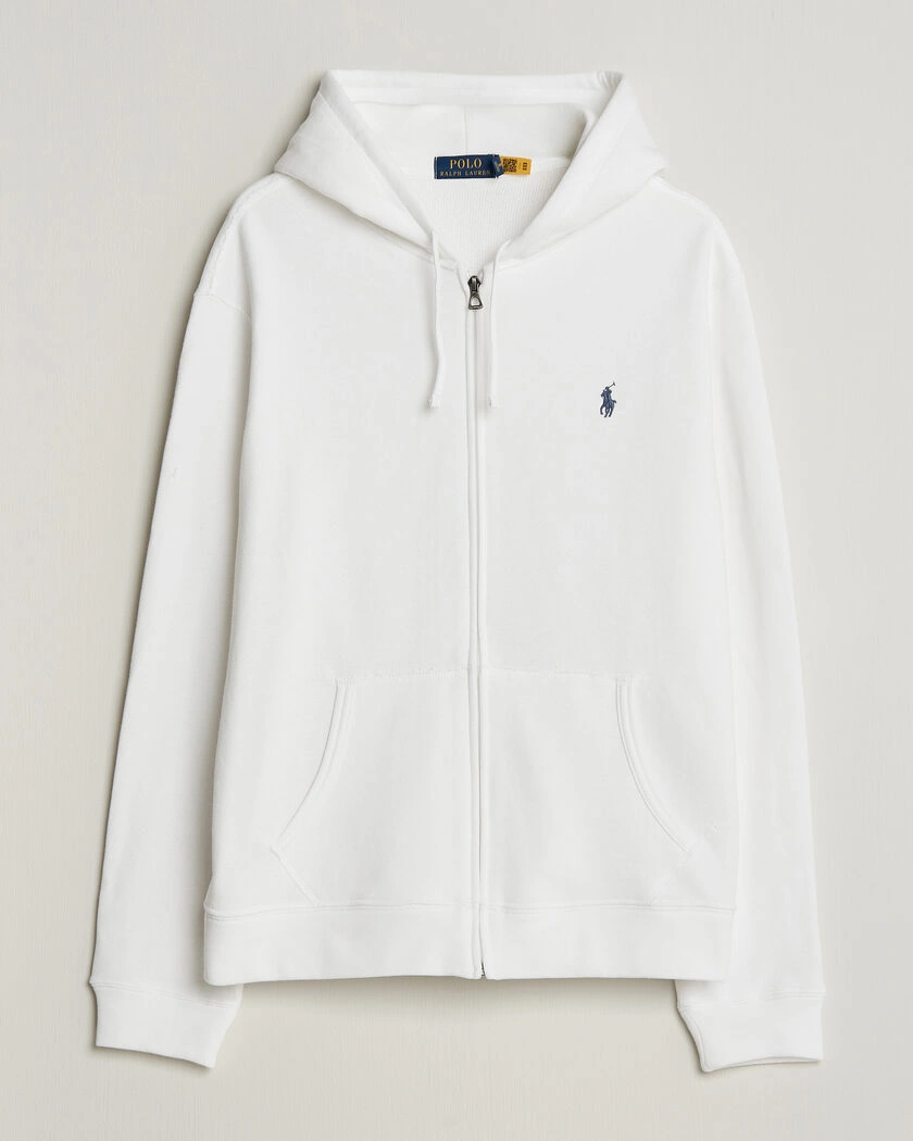 Polo Ralph Lauren Island Terry Full Zip Hoodie White – Wit